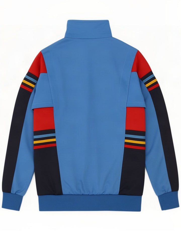 POP 84 Jaqueta masculina de agasalho pequeno azul Colourblock