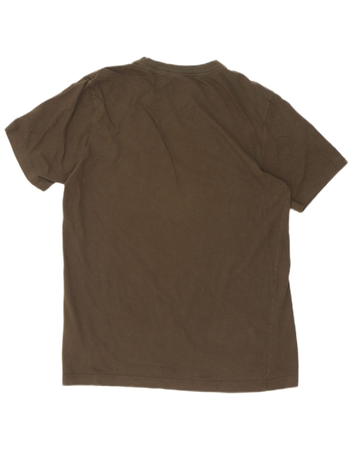 Camiseta masculina Nike Top médio cáqui algodão