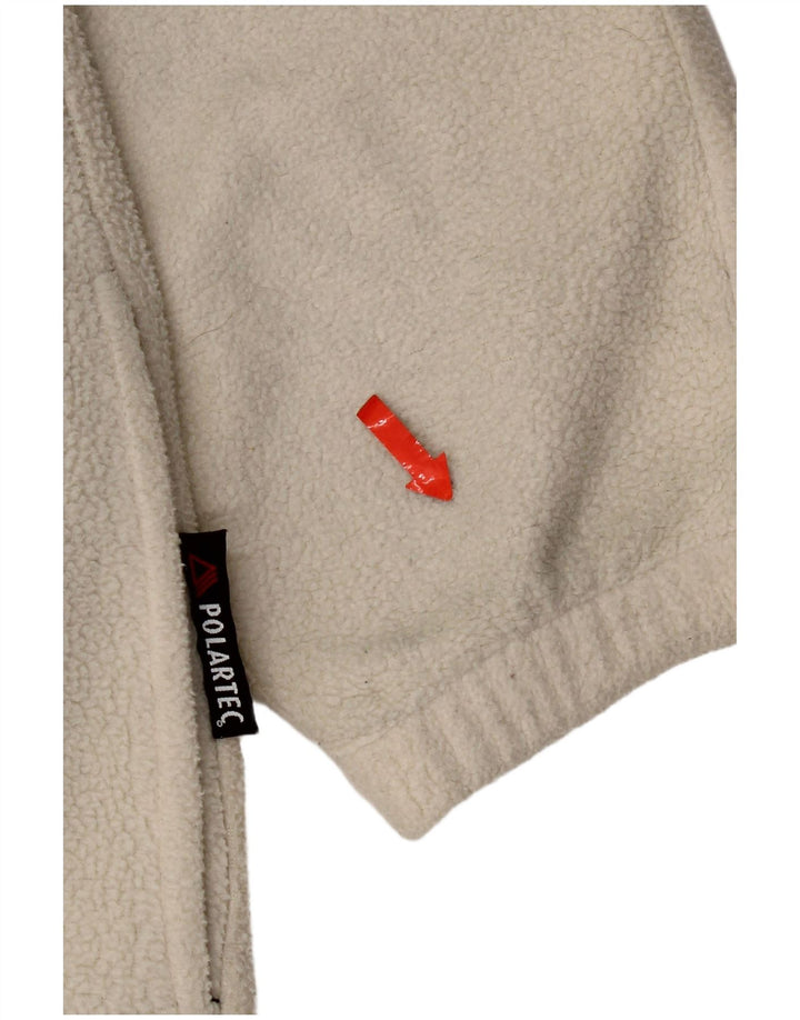 Suéter masculino de lã com zíper e gola Aesse médio branco Fair Isle