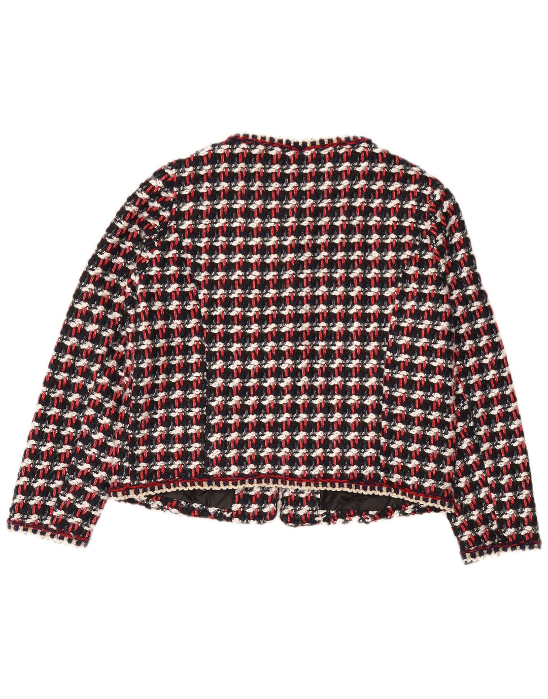 Zara Womens Blazer Jacket UK 16 Grande xadrez multicolorido