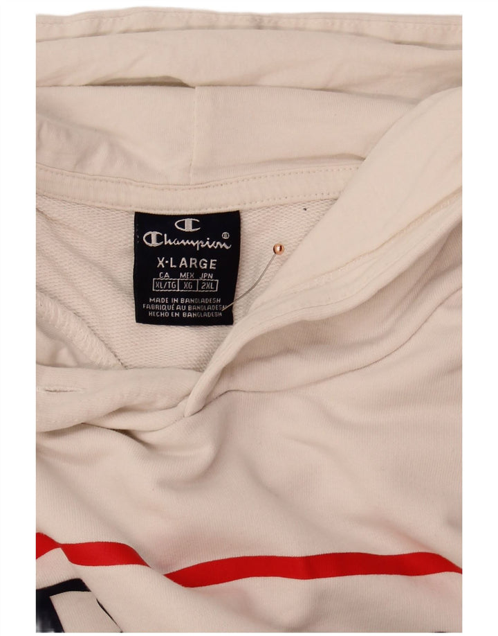 CHAMPION Suéter com capuz gráfico masculino XL Off White