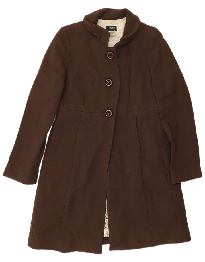 Sobretudo feminino J. Crew US 6 lã marrom médio