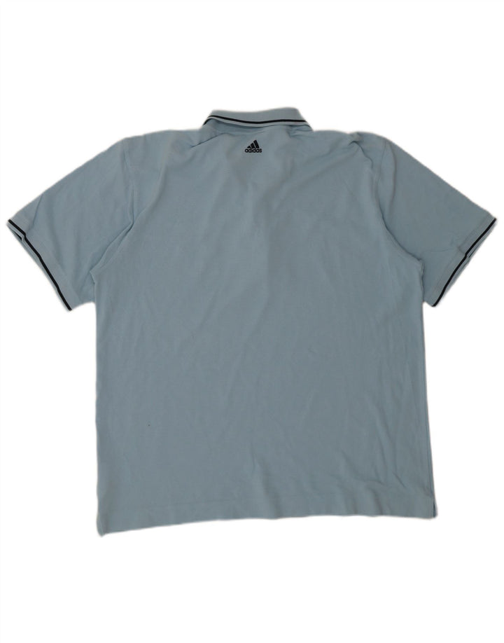 Camisa polo masculina Adidas 2XL algodão azul