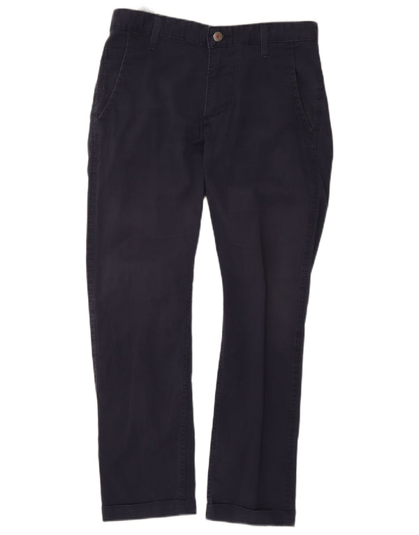 Calças Dockers masculinas cônicas Chino W31 L32 algodão azul marinho
