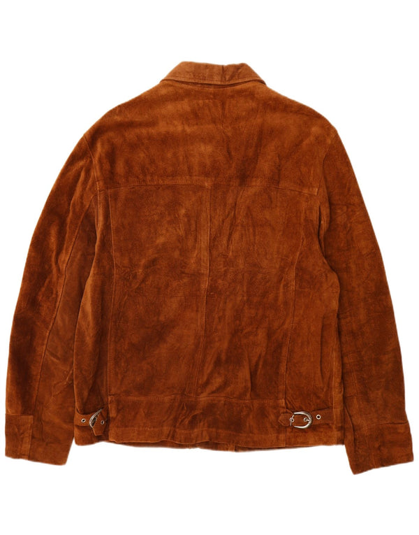 Jaqueta masculina de camurça PACIFIC AIR FORCES IT 52 XL couro marrom