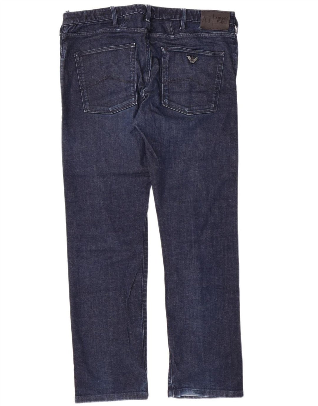 ARMANI Calça jeans reta masculina W34 L29 algodão azul marinho