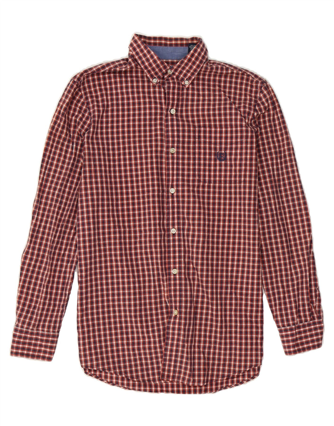CHAPS Mens Shirt Small Red Check Cotton Vintage Chaps and Second-Hand Chaps from Messina Hembry 