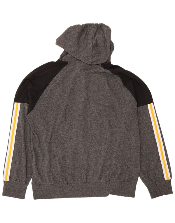 Suéter masculino com capuz e zíper Lotto Life's 2XL cinza colorblock poliéster