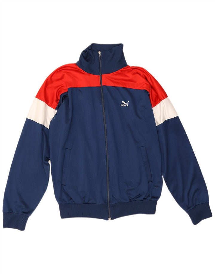 Puma Mens Tracksuit Top Jacket Médio Azul Marinho Colorblock Poliéster