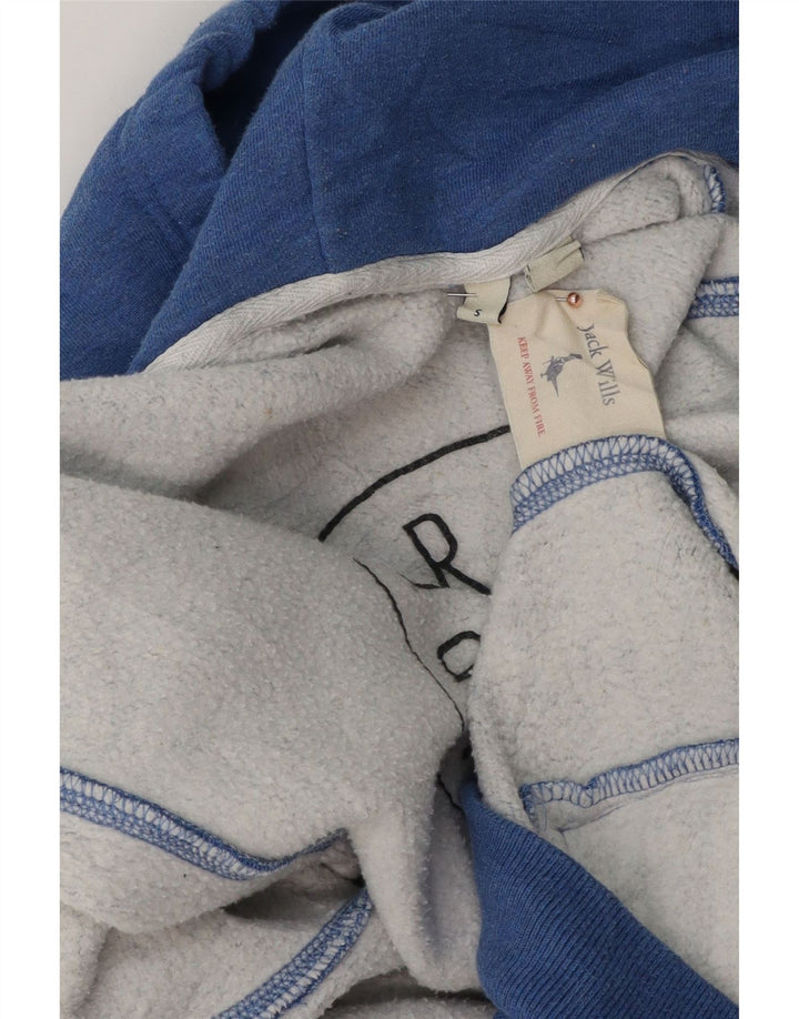 Suéter masculino com capuz e zíper JACK WILLS pequeno algodão azul