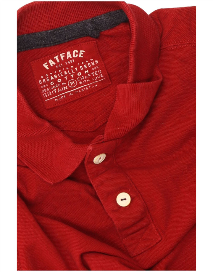 Camisa polo masculina Fat Face algodão vermelho médio