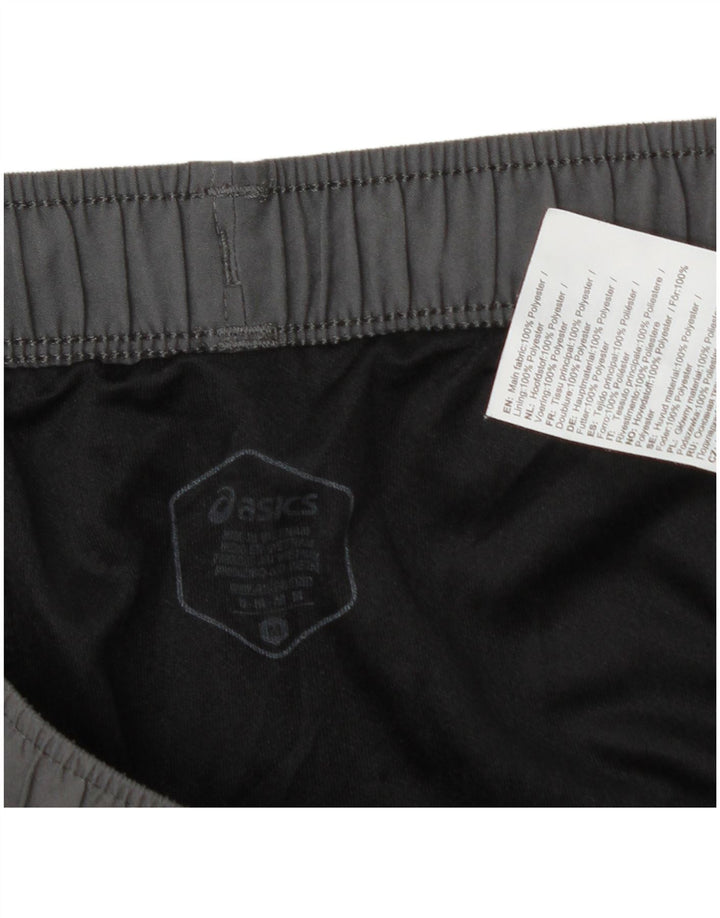 Shorts esportivos masculinos Asics poliéster cinza médio