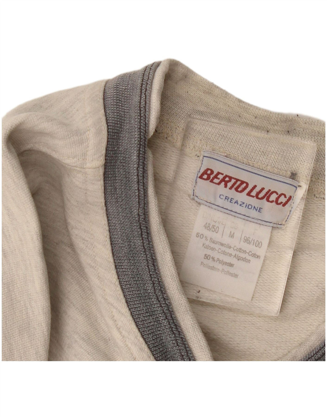 Berto Lucci Mens Princeton Suéter Suéter Cinza Médio Colourblock