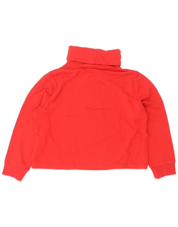 Moletom feminino Zara com gola redonda e corte oversized Reino Unido 18 XL vermelho