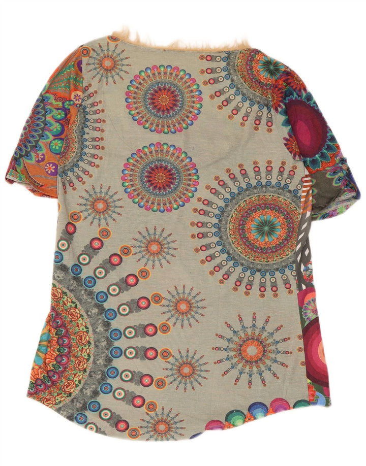 Blusa Feminina Desigual Top UK 14 Grande Multicolorido Floral