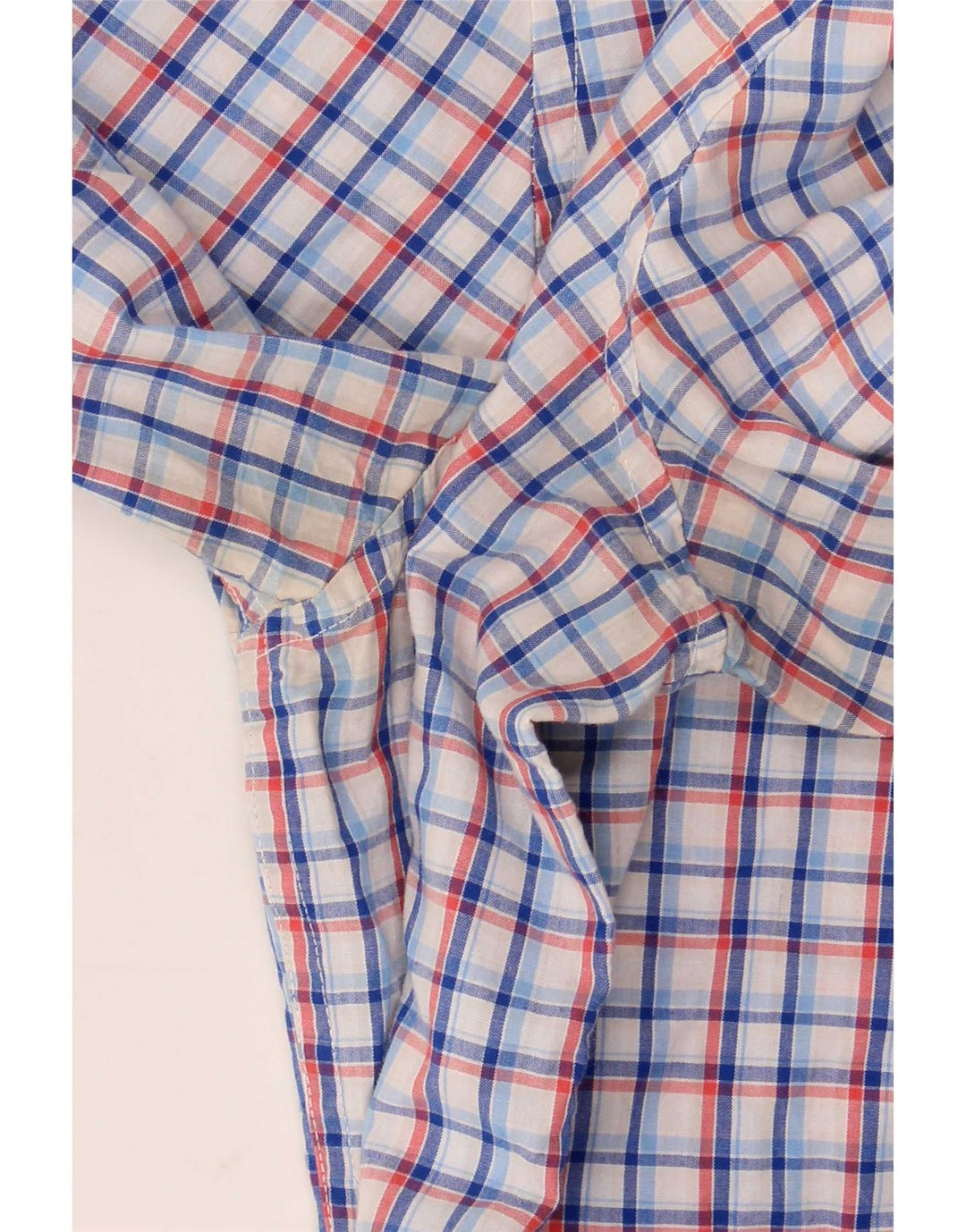 Camisa masculina de manga curta Chaps grande algodão xadrez azul