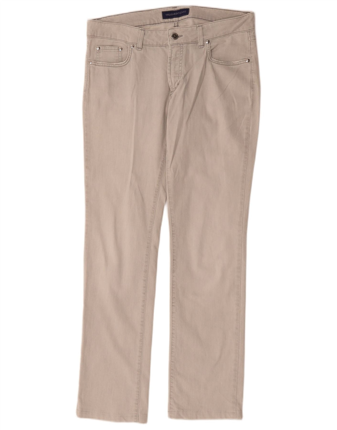 Trussardi Jeans Slim Feminino W30 L30 Algodão Cinza