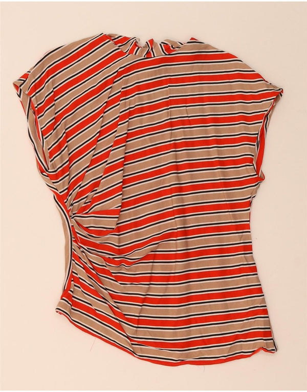 Blusa feminina ZARA UK 12 média listrada multicolorida