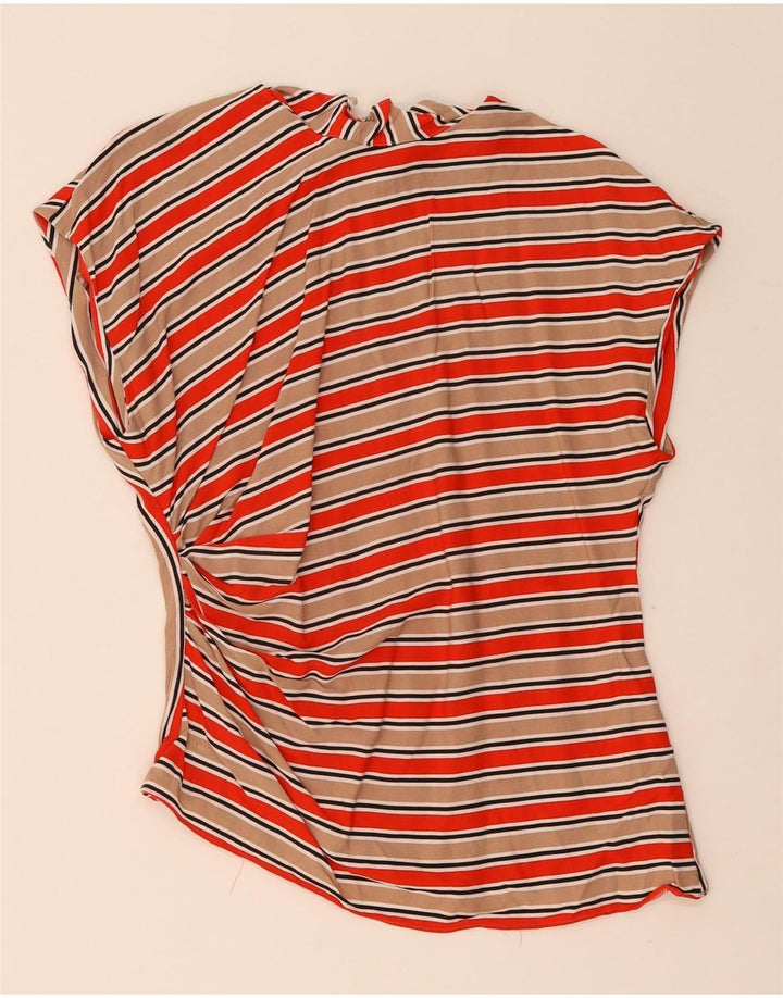 Blusa feminina ZARA UK 12 média listrada multicolorida