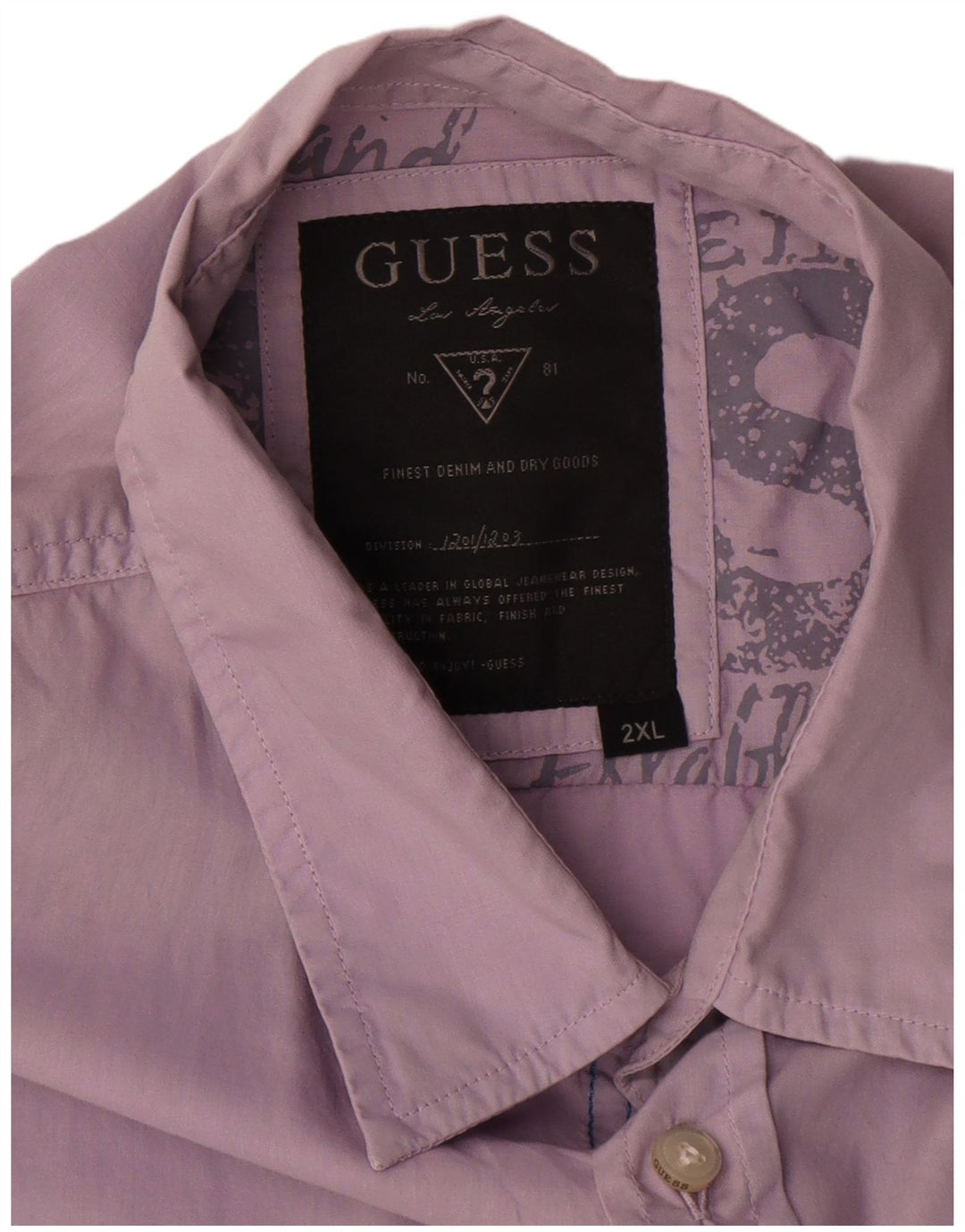 Camisa masculina Guess 2XL algodão roxo