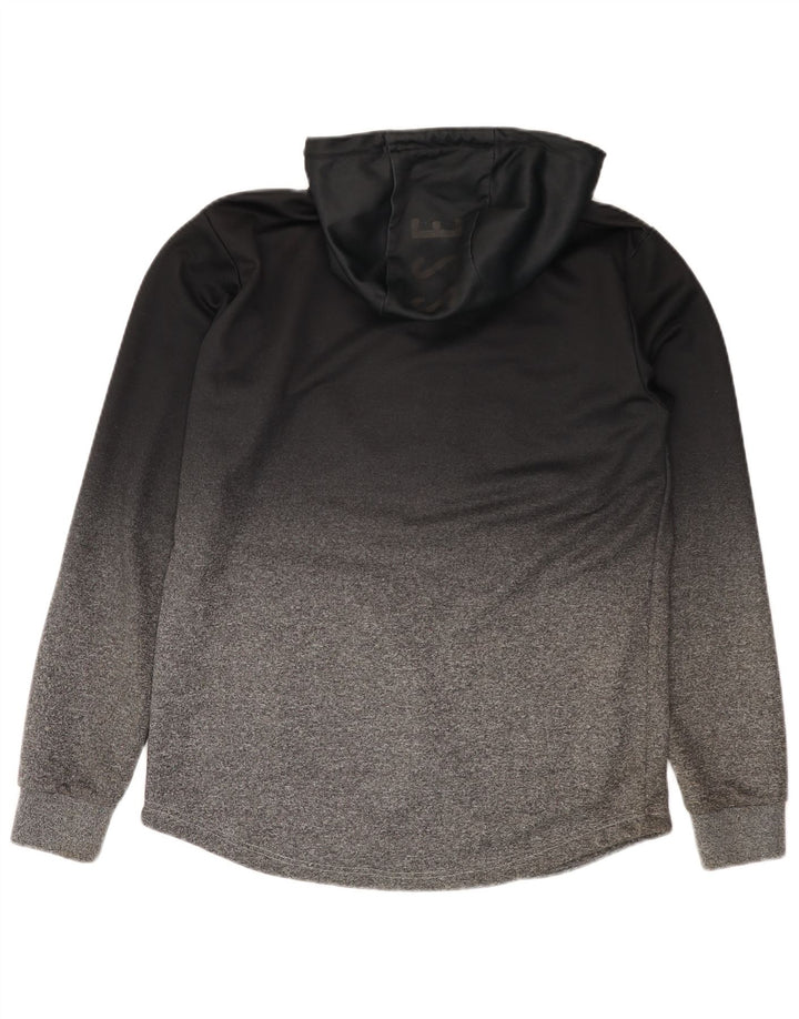 Ellesse Suéter masculino com capuz e zíper médio preto colorblock poliéster