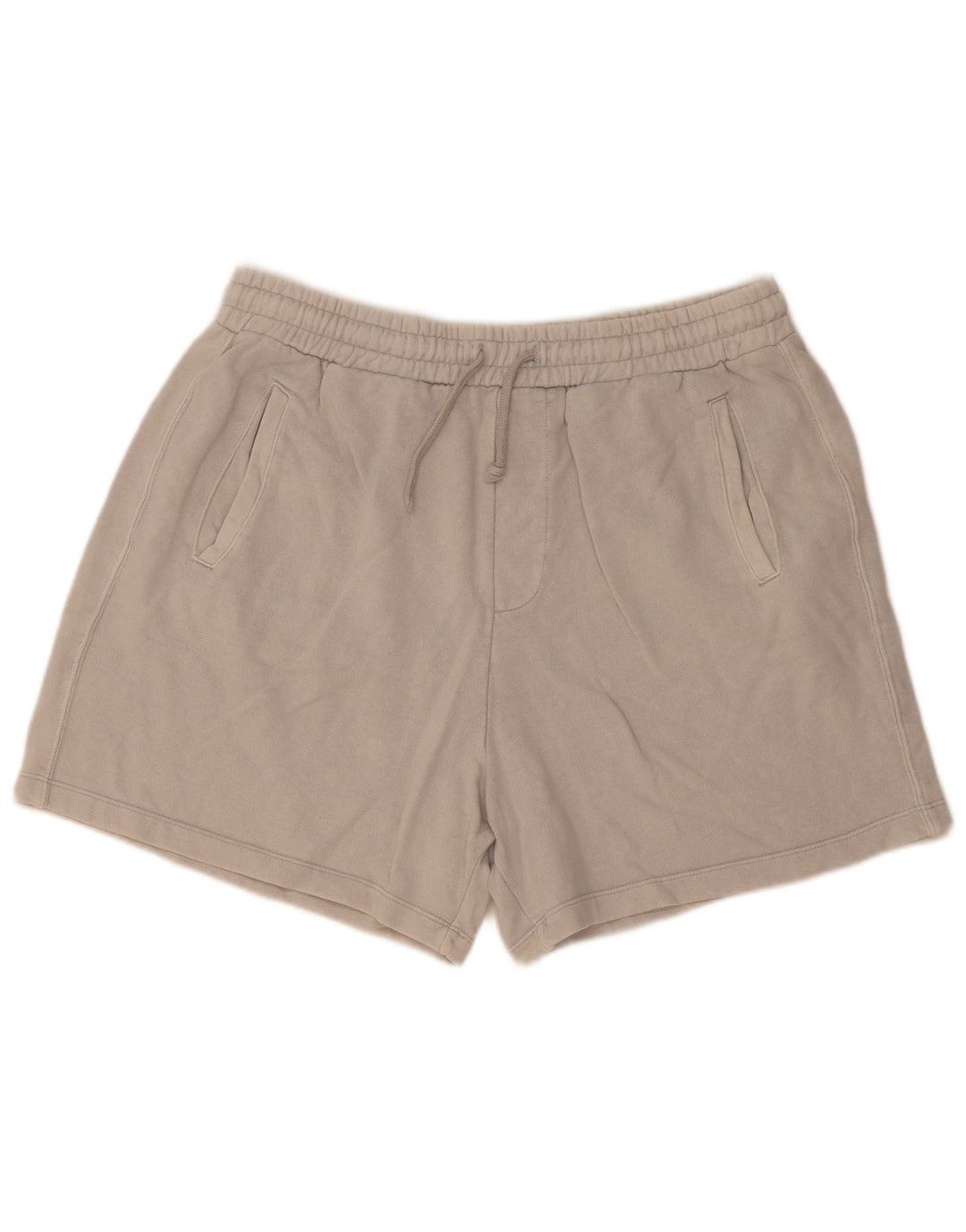 Zara Mens Sport Shorts Grande Algodão Cinza