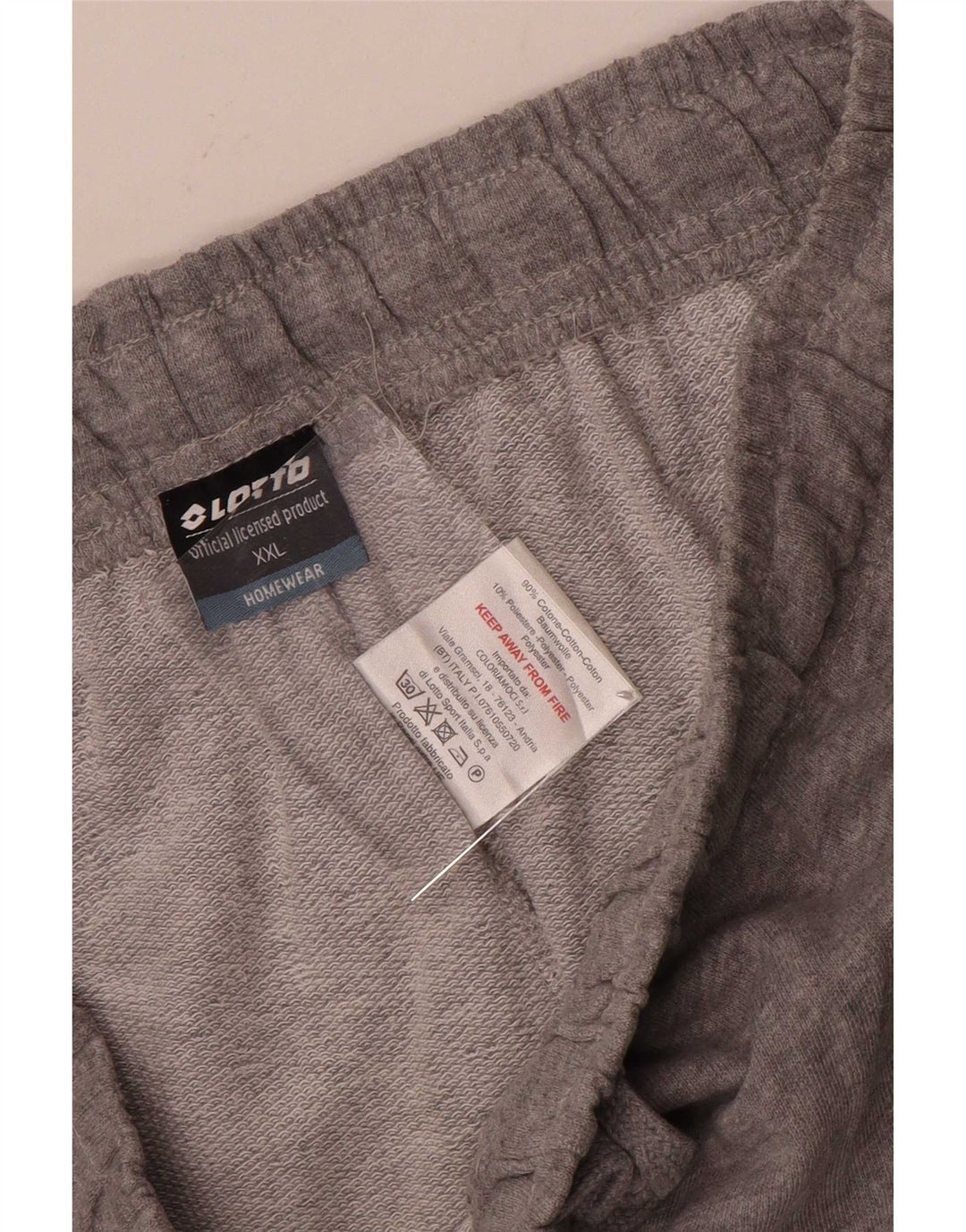 Shorts esportivos masculinos Lotto 2XL algodão cinza
