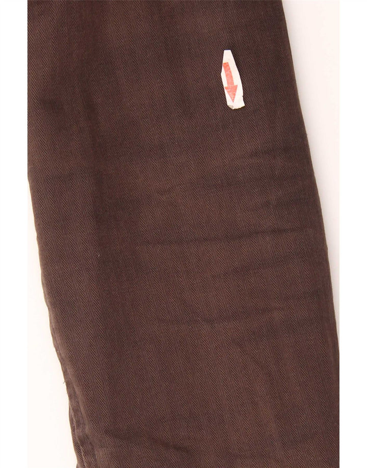 Jaqueta corta-vento feminina Levi's UK 10 pequena espinha de peixe marrom