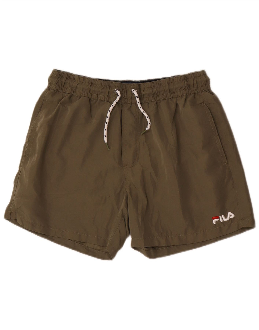 Shorts de natação masculino Fila médio cáqui poliéster