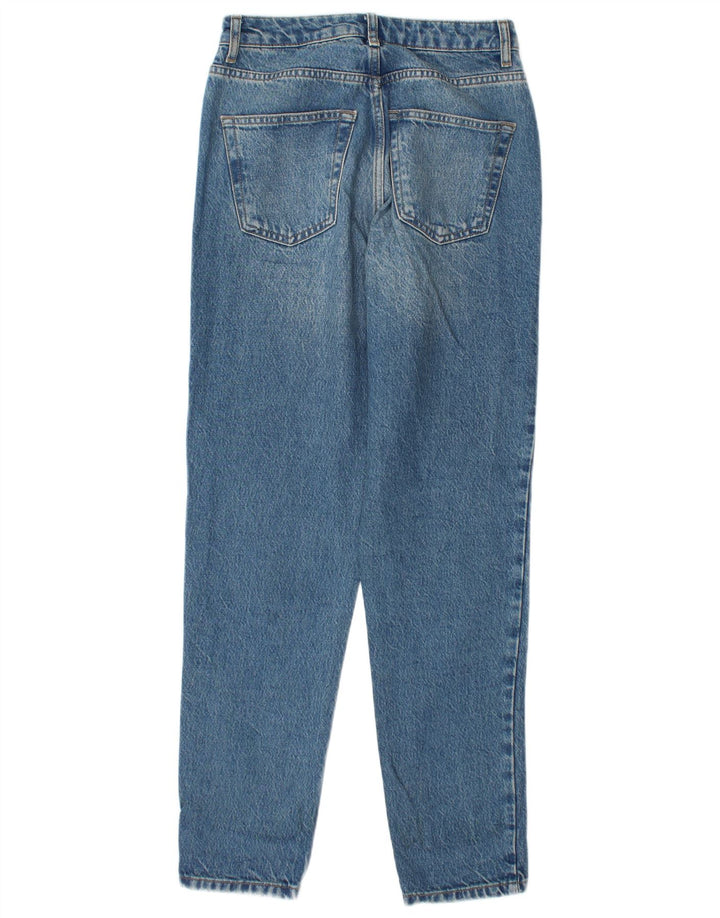 Calça jeans feminina Topshop Mom Tapered W26 L32 azul poliéster