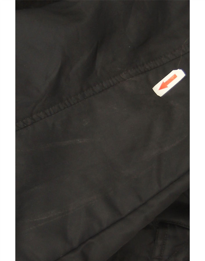 Zara Womens Crop Bomber Jacket UK 16 Grande Preto Nylon