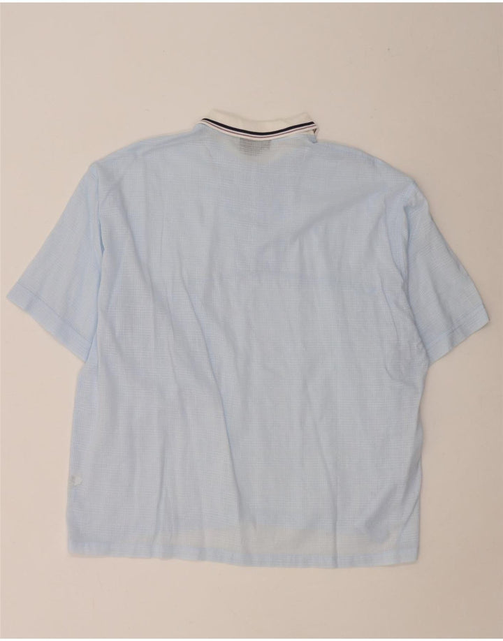 Camisa pullover masculina de manga curta Rodrigo IT 52 grande algodão azul
