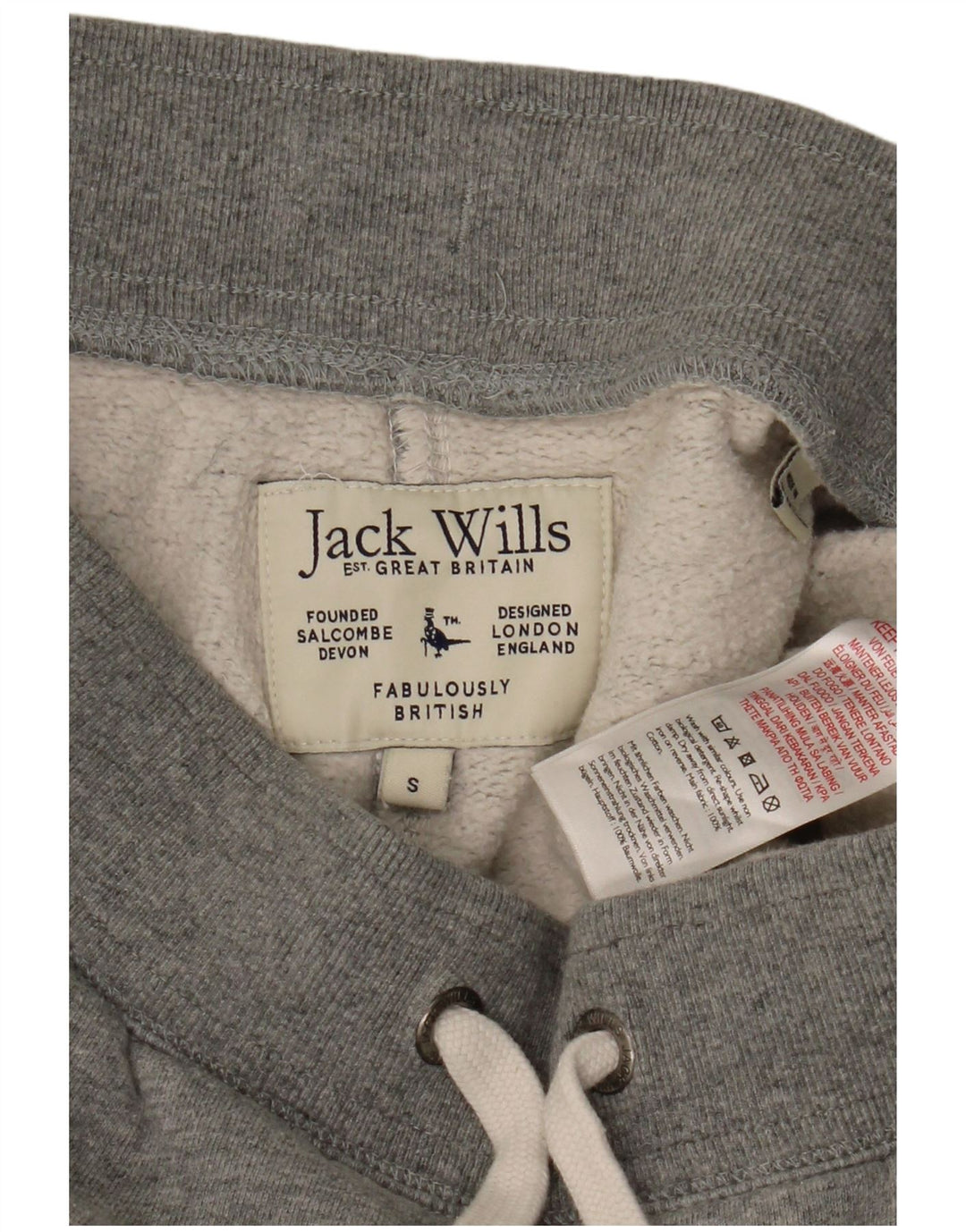 Shorts esportivos masculinos Jack Wills pequeno algodão manchado cinza