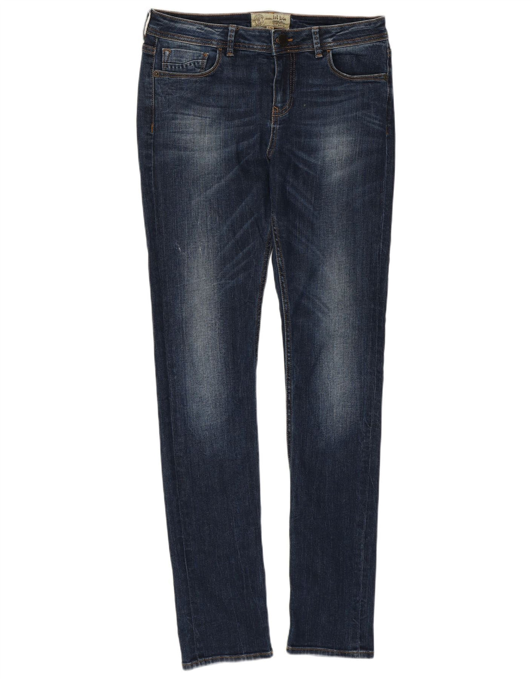 Fat Face Womens Slim Jeans UK 10 Pequeno W30 L31 Algodão Azul