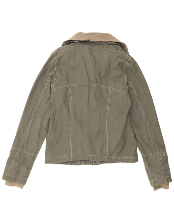 Jaqueta utilitária feminina Bench UK 14 algodão cáqui médio