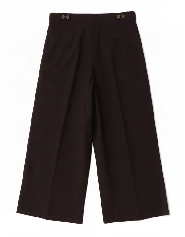Calça casual feminina Marks & Spencer com perna larga Reino Unido 12 médio W30 L27 preta