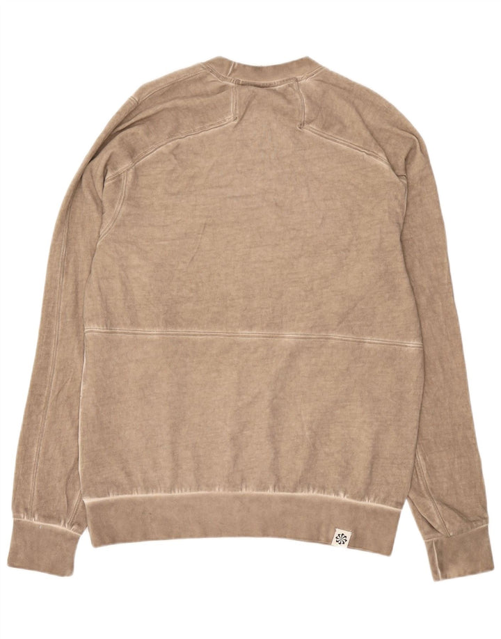 Nike masculino gráfico moletom jumper médio bege algodão