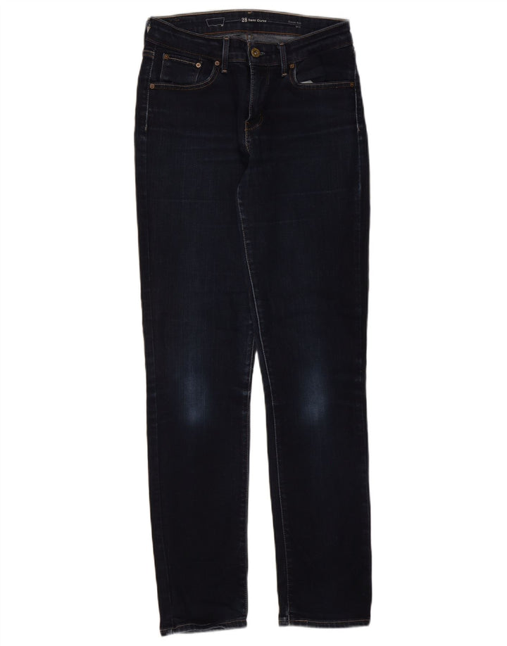 Jeans slim feminino Levi's W28 L32 algodão azul marinho