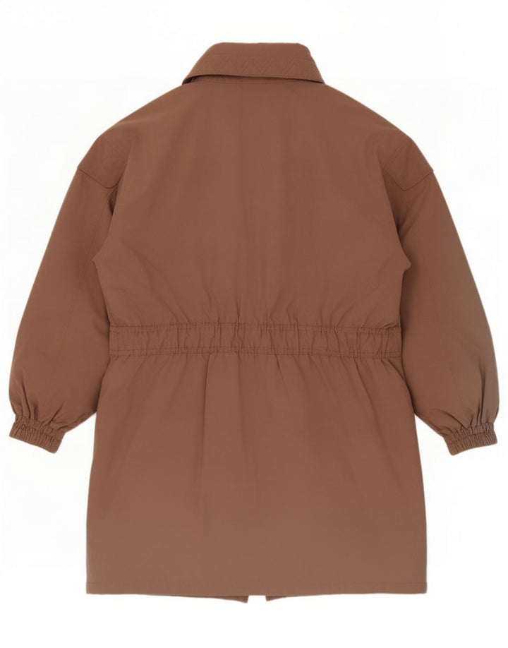 Casaco acolchoado feminino vintage UK 14 grande marrom