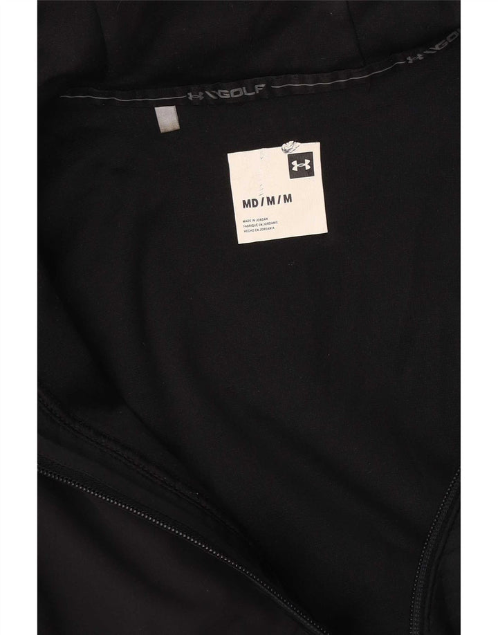 Suéter masculino Under Armour com capuz e zíper médio preto