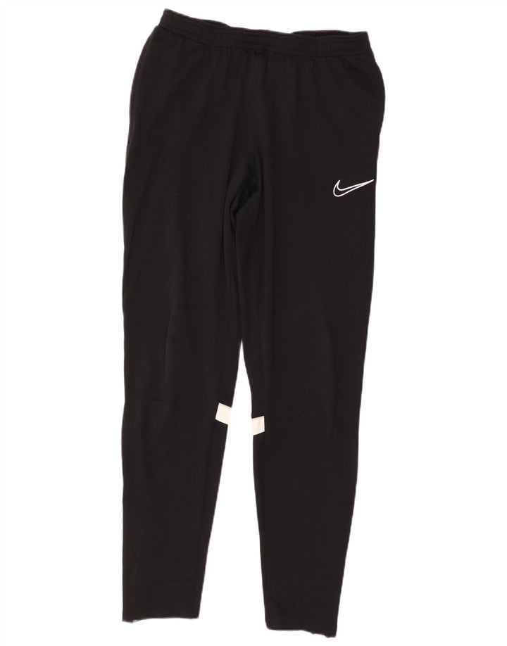 Calça de treino masculina NIKE Dri Fit médio preto colorblock poliéster