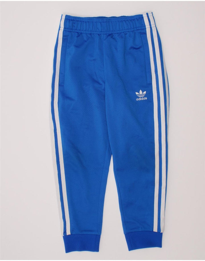 Calças de treino Adidas Boys Joggers 5-6 anos azul poliéster