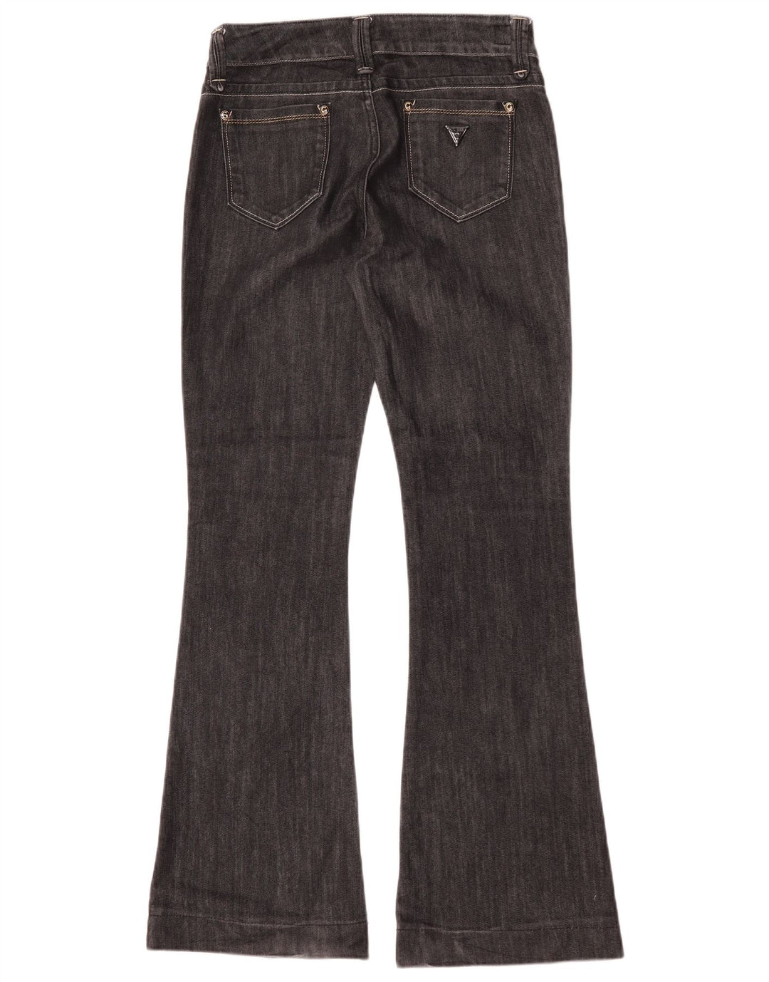 Guess Calça jeans feminina larga W29 L32 algodão preto