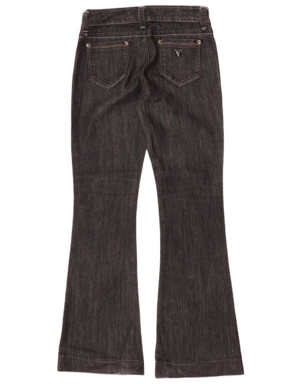 Guess Calça jeans feminina larga W29 L32 algodão preto