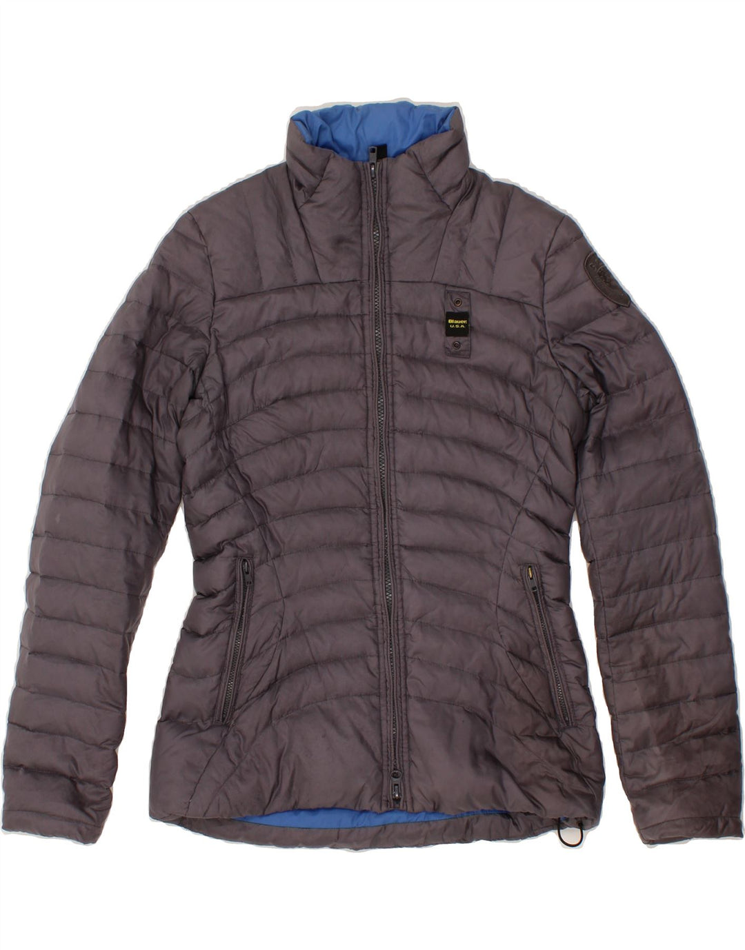 BLAUER Womens Padded Jacket UK 10 Small Grey Polyamide Vintage Blauer and Second-Hand Blauer from Messina Hembry 