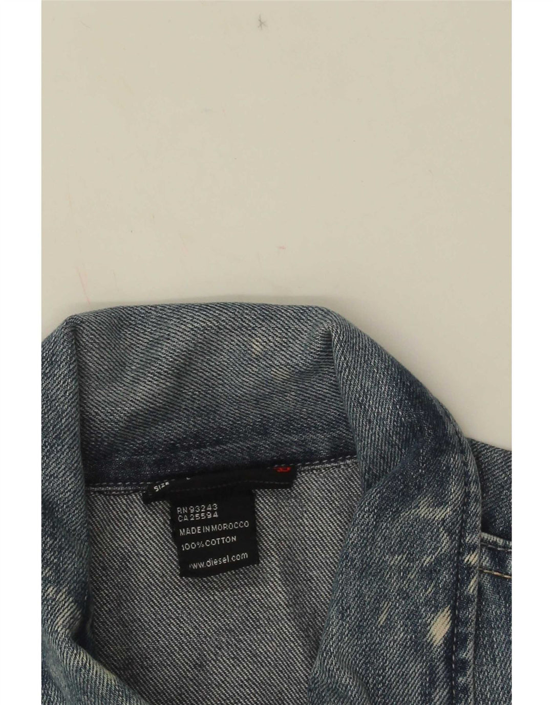 Diesel Mens Denim Gilet UK 40 Grande Algodão Azul