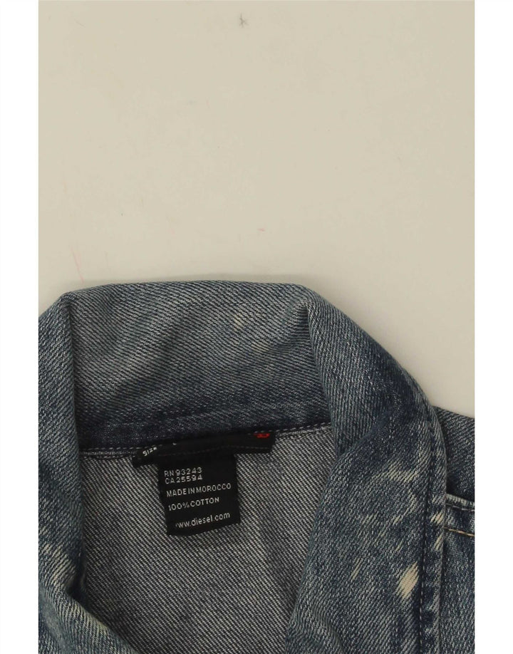 Diesel Mens Denim Gilet UK 40 Grande Algodão Azul