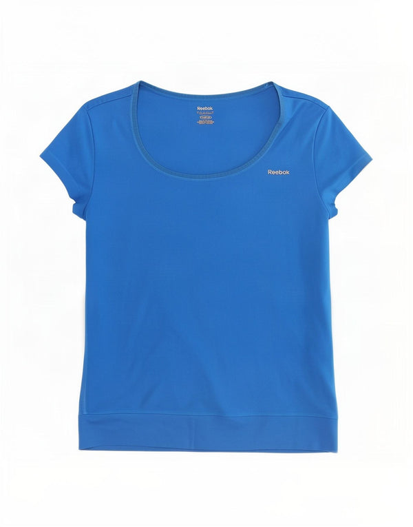Camiseta feminina Reebok Top UK 8/10 pequena azul poliéster