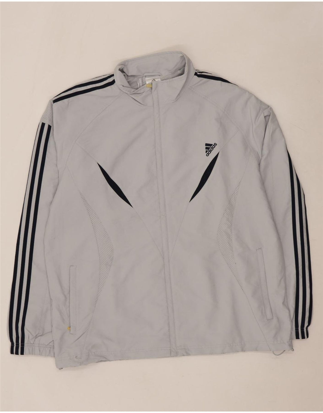 ADIDAS Mens Clima 365 Rain Jacket UK 42 XL Cinza Colourblock Poliéster