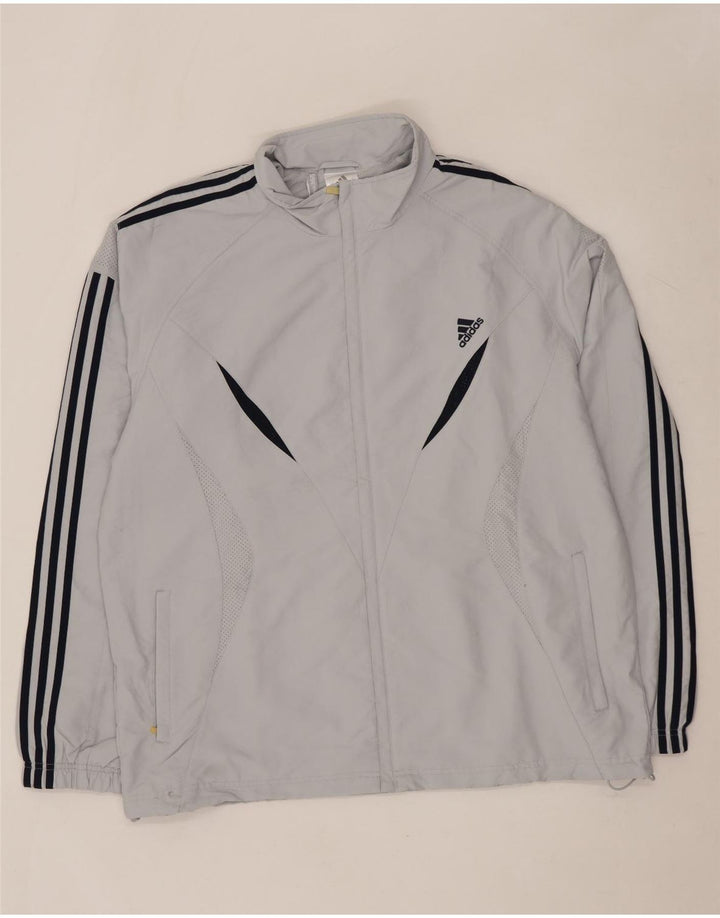ADIDAS Mens Clima 365 Rain Jacket UK 42 XL Cinza Colourblock Poliéster